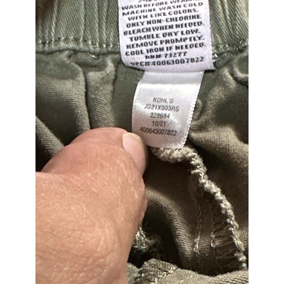 SO® Good For Life Kohl's olive green cargo jogger pants, size 5 / S - Picture 10 of 12